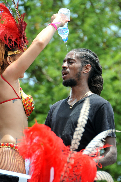 Rihanna returns to her hometown to take part in a Kadooment Day parade which was held in Barbados on August 1, 2011

Rihanna: Super Sexy for Kadooment Day Parade!

Rihanna wears a barely there bikini for a Kadooment Day parade held on Monday (August 1) in Barbados.

The 23-year-old singer arrived back in her hometown over the weekend after wrapping up the North American leg of her Loud tour.

FYI: Kadooment Day is the final day of the Crop Over traditional festival, which historically celebrated the end of the sugar cane harvest. Thousands of Barbadians join different bands with members dressed in elaborate costumes!