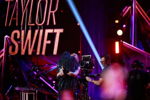 Taylor Swift - 2023 iHeartRadio Music Awards at Dolby Theatre in Hollywood - March 27, 2023

Taylor Swift sports sparkling jumpsuit at iHeartRadio Music Awards 2023

She’s in her innovator era.

Taylor Swift took a break from her Eras Tour to attend Monday night’s iHeartRadio Music Awards 2023, where she’s set to be honored with the Innovator Award during the ceremony.

And while she skipped the red carpet, the pop superstar popped up inside the ceremony, clad in a crystal-covered hooded jacket, pants and boots from Alexandre Vauthier Couture that lent the look of a jumpsuit (and could’ve been plucked straight from her “Reputation” era).

Swift wore her hair sleek and straight, completing her futuristic fashion moment with a silvery smoky eye, glossy nude lip and iridescent manicure, along with jewelry from KatKim and Anita Ko.

Per iHeartRadio’s press release, the Innovator Award is bestowed on an artist who has “impacted global pop culture throughout their career.”

Past recipients include Justin Timberlake, Pharrell Williams, U2, Bruno Mars, Chance the Rapper and Alicia Keys.

Phoebe Bridgers, Swift’s “Nothing New” collaborator and one of the opening acts on her Eras Tour, introduced her during the telecast.

Artists including Ed Sheeran, Selena Gomez, Justin Timberlake and Dolly Parton also spoke about her work and impact on the music industry in a video tribute that played before she took the stage to accept the honor.

Swift is among the night’s most nominated artists.

She’s up for a total of seven awards: Song of the Year, Best Lyrics and Best Music Video (all for “Anti-Hero”), TikTok Bop of the Year (“Bejeweled”), Favorite Use of a Sample (“Question…?”), Best Fan Army and Artist of the Year.

“I think the coolest ideas, motivations or choices are the ones that set a new precedent,” Swift said during her acceptance speech.

While she’s not scheduled to perform during the Lenny Kravitz-hosted ceremony, viewers can look forward to seeing Pink (who’s receiving the Icon Award), Kelly Clarkson, Keith Urban, Latto, Coldplay and Pat Benatar take the stage, among others.