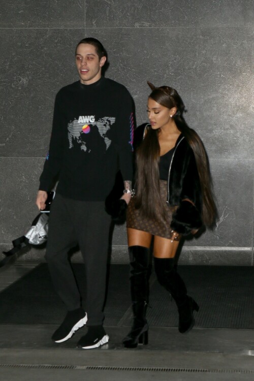 Ariana Grande Celebrating Her 25th Birthday - June 25, 2018

Wearing: Prette Not Fake But Faux Bomber Jacket + Louis Vuitton Monogram Mini Papillon

Ariana Grande celebrated turning 25 with friends, family and fiance Pete Davidson

Ariana Grande turned 25 Tuesday, but she kicked off the celebration a day early with friends, her brother Frankie Grande and fiance Pete Davidson.

Multiple videos posted by the singer, her friends, and family show Grande marking the occasion with dancing and cakes decorated with old photos of her.

Grande also shared a snap of a colorful book filled with special messages from her friends.

"To the friends of mine who wrote me a note in this book (Courtney’s idea), I am sobbing my eyes out right now," she wrote in the caption. "I love you so much and don’t know what I’d do without you. This is the best gift I’ve ever been given ever. I love you so much. Omg."

Earlier in the day, Grande was seen heading into a party with Davidson.

Later, he posted a touching birthday tribute to his "precious angel."

"Happy birthday to the most precious angel on earth! You’re my favorite person that ever existed :) I love you sm," Davidson posted on social media around midnight, alongside a photo of him carrying Grande on his back.

And because he couldn't resist, he posted another photo an hour later, writing, "One more for the queen."

Just days ago, the "Saturday Night Live" star confirmed his engagement to Grande on "The Tonight Show."

"I feel like I won a contest," the actor told host Jimmy Fallon of his engagement to the singer and actress. "It's so sick."