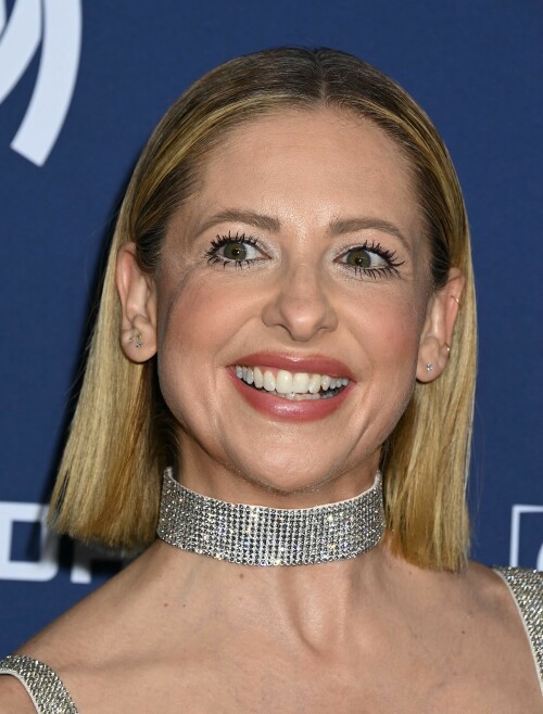 Sarah Michelle Gellar arrives at the 34th Annual GLAAD Media Awards held at the Beverly Hilton in Beverly Hills, CA on Thursday, March 30, 2023

Sarah Michelle Gellar Shines in Silver Dolce & Gabbana Dress With Strappy Sandals at GLAAD Media Awards 2023

Sarah Michelle Gellar attended the 34th GLAAD Media Awards yesterday in Los Angeles.

For the ceremony, Gellar was outfitted in a silver chainmail Dolce & Gabbana dress comprised of a strappy bodice with a fitted maxi-length skirt that stopped just above the ankles, spotlighting her shoes.

Gellar opted for similarly shiny accessories that included a silver rectangular clutch with matching metal hardware along with sparkling silver jewelry.

On her feet, Gellar opted for coordinating sandal heels with thick straps. The heel itself appeared to be skinny and long while the toes were pointed, making for a dainty construction. Glittering silver straps ran across the top of the “Buffy the Vampire Slayer” star’s feet and around her ankles, securing the style in place. Strappy sandals are a versatile and approachable style loved by many top celebrities, Gellar included.

Gellar often opts for pointed-toe pumps or strappy sandals on the red carpet, hailing from brands like Manolo Blahnik, Alexandre Birman, Sarah Flint and Ruthie Davis. When off-duty, the “Sex and the City” guest star can be seen in sneakers from Nike, Adidas and Golden Goose, as well as Hunter, Chloe and Anine Bing boots.

The 34th GLAAD Media Awards honor LGBTQIA+ individuals and their allies in the entertainment industry. This year’s ceremony, hosted by Margaret Cho at the Beverly Hilton in Los Angeles, honored Christina Aguilera, Bad Bunny and Jeremy Pope. The event will also include a New York City celebration in May, with dual sponsorships by Hyundai, Ketel One, Hulu and Delta.