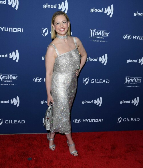 Sarah Michelle Gellar arrives at the 34th Annual GLAAD Media Awards held at the Beverly Hilton in Beverly Hills, CA on Thursday, March 30, 2023

Sarah Michelle Gellar Shines in Silver Dolce & Gabbana Dress With Strappy Sandals at GLAAD Media Awards 2023

Sarah Michelle Gellar attended the 34th GLAAD Media Awards yesterday in Los Angeles.

For the ceremony, Gellar was outfitted in a silver chainmail Dolce & Gabbana dress comprised of a strappy bodice with a fitted maxi-length skirt that stopped just above the ankles, spotlighting her shoes.

Gellar opted for similarly shiny accessories that included a silver rectangular clutch with matching metal hardware along with sparkling silver jewelry.

On her feet, Gellar opted for coordinating sandal heels with thick straps. The heel itself appeared to be skinny and long while the toes were pointed, making for a dainty construction. Glittering silver straps ran across the top of the “Buffy the Vampire Slayer” star’s feet and around her ankles, securing the style in place. Strappy sandals are a versatile and approachable style loved by many top celebrities, Gellar included.

Gellar often opts for pointed-toe pumps or strappy sandals on the red carpet, hailing from brands like Manolo Blahnik, Alexandre Birman, Sarah Flint and Ruthie Davis. When off-duty, the “Sex and the City” guest star can be seen in sneakers from Nike, Adidas and Golden Goose, as well as Hunter, Chloe and Anine Bing boots.

The 34th GLAAD Media Awards honor LGBTQIA+ individuals and their allies in the entertainment industry. This year’s ceremony, hosted by Margaret Cho at the Beverly Hilton in Los Angeles, honored Christina Aguilera, Bad Bunny and Jeremy Pope. The event will also include a New York City celebration in May, with dual sponsorships by Hyundai, Ketel One, Hulu and Delta.