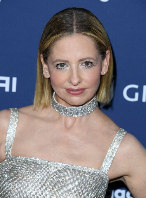 Sarah Michelle Gellar arrives at the 34th Annual GLAAD Media Awards held at the Beverly Hilton in Beverly Hills, CA on Thursday, March 30, 2023

Sarah Michelle Gellar Shines in Silver Dolce & Gabbana Dress With Strappy Sandals at GLAAD Media Awards 2023

Sarah Michelle Gellar attended the 34th GLAAD Media Awards yesterday in Los Angeles.

For the ceremony, Gellar was outfitted in a silver chainmail Dolce & Gabbana dress comprised of a strappy bodice with a fitted maxi-length skirt that stopped just above the ankles, spotlighting her shoes.

Gellar opted for similarly shiny accessories that included a silver rectangular clutch with matching metal hardware along with sparkling silver jewelry.

On her feet, Gellar opted for coordinating sandal heels with thick straps. The heel itself appeared to be skinny and long while the toes were pointed, making for a dainty construction. Glittering silver straps ran across the top of the “Buffy the Vampire Slayer” star’s feet and around her ankles, securing the style in place. Strappy sandals are a versatile and approachable style loved by many top celebrities, Gellar included.

Gellar often opts for pointed-toe pumps or strappy sandals on the red carpet, hailing from brands like Manolo Blahnik, Alexandre Birman, Sarah Flint and Ruthie Davis. When off-duty, the “Sex and the City” guest star can be seen in sneakers from Nike, Adidas and Golden Goose, as well as Hunter, Chloe and Anine Bing boots.

The 34th GLAAD Media Awards honor LGBTQIA+ individuals and their allies in the entertainment industry. This year’s ceremony, hosted by Margaret Cho at the Beverly Hilton in Los Angeles, honored Christina Aguilera, Bad Bunny and Jeremy Pope. The event will also include a New York City celebration in May, with dual sponsorships by Hyundai, Ketel One, Hulu and Delta.