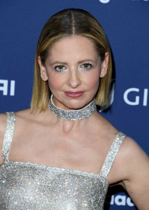 Sarah Michelle Gellar arrives at the 34th Annual GLAAD Media Awards held at the Beverly Hilton in Beverly Hills, CA on Thursday, March 30, 2023

Sarah Michelle Gellar Shines in Silver Dolce & Gabbana Dress With Strappy Sandals at GLAAD Media Awards 2023

Sarah Michelle Gellar attended the 34th GLAAD Media Awards yesterday in Los Angeles.

For the ceremony, Gellar was outfitted in a silver chainmail Dolce & Gabbana dress comprised of a strappy bodice with a fitted maxi-length skirt that stopped just above the ankles, spotlighting her shoes.

Gellar opted for similarly shiny accessories that included a silver rectangular clutch with matching metal hardware along with sparkling silver jewelry.

On her feet, Gellar opted for coordinating sandal heels with thick straps. The heel itself appeared to be skinny and long while the toes were pointed, making for a dainty construction. Glittering silver straps ran across the top of the “Buffy the Vampire Slayer” star’s feet and around her ankles, securing the style in place. Strappy sandals are a versatile and approachable style loved by many top celebrities, Gellar included.

Gellar often opts for pointed-toe pumps or strappy sandals on the red carpet, hailing from brands like Manolo Blahnik, Alexandre Birman, Sarah Flint and Ruthie Davis. When off-duty, the “Sex and the City” guest star can be seen in sneakers from Nike, Adidas and Golden Goose, as well as Hunter, Chloe and Anine Bing boots.

The 34th GLAAD Media Awards honor LGBTQIA+ individuals and their allies in the entertainment industry. This year’s ceremony, hosted by Margaret Cho at the Beverly Hilton in Los Angeles, honored Christina Aguilera, Bad Bunny and Jeremy Pope. The event will also include a New York City celebration in May, with dual sponsorships by Hyundai, Ketel One, Hulu and Delta.