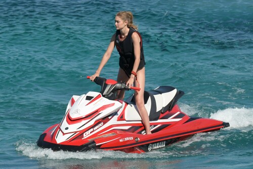 Gigi Hadid enjoy her sunny day on a Jet ski in Mykonos, Greece - Bikini Body And Hot Long Legs & Sexy Ass - July 2, 2018