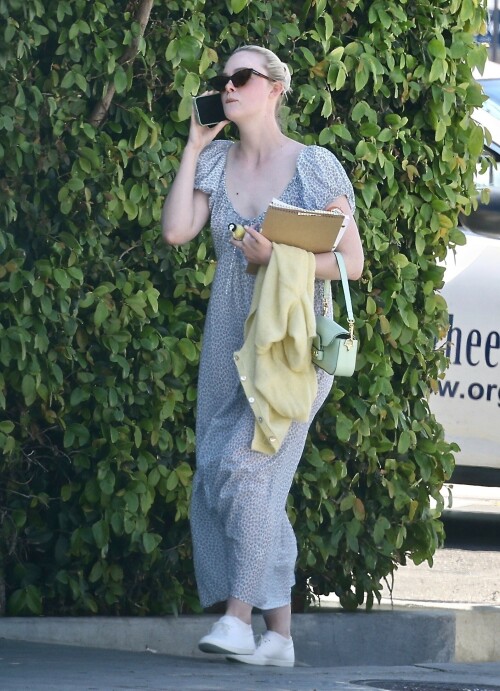 Elle Fanning In Silver Lake - April 6, 2023

Her Celebrity Style: Doen Sofia Dress + Gucci Horsebit 1955 Small Shoulder Bag