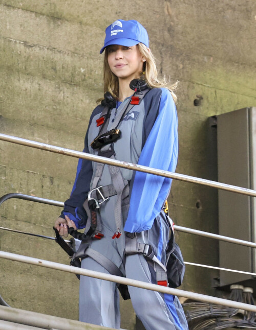 Euphoria Star Sydney Sweeney Spends Easter Holiday Climbing Sydney Harbour Bridge

Sydney Sweeney is currently shooting a new romantic comedy in Australia.

On Easter Sunday, the actress spent her day off climbing the Sydney Harbor Bridge alongside her co-star, Glen Powell, 34.

The Euphoria star shone as she took in the breathtaking view from far above the city.

The 25-year-old was decked out in a climbing suit in shades of gray and blue and a safety harness.

She completed her look with a baby cap and minimal make-up for the strenuous climb.

Sydney Sweeney is currently shooting a new romantic comedy in Australia

On Easter Sunday, the actress spent her day off climbing the Sydney Harbor Bridge alongside her co-star, Glen Powell

The Euphoria star shone as she took in the breathtaking view from far above the city

The beauty had her blonde locks around her face and a pair of headphones around her neck.

Glen opted for the same ensemble, with a classic climbing suit and matching blue cap.

Last month, the two took a break from filming to visit the Taronga Zoo together and feed giraffes.

Sydney has been Down Under for several weeks now and last week visited another popular tourist spot – Luna Park.

A guide led the actress up the many steps to the top of the bridge

She has filmed in locations around the city, including the inner-city suburb of Surry Hills and Double Bay, in the east of the city.

The yet-to-be-titled romantic comedy is directed by Will Gluck, who helmed the romantic comedies Easy A and Friends With Benefits.

Details about the plot of the R-rated movie are being kept under wraps, but the movie will also star Bryan Brown, Michelle Hurd, Hadley Robinson, and Darren Barnet.

The project is expected to bring in AUD$41 million to the local New South Wales economy and create more than 440 jobs for cast and crew.

Details about the plot of the R-rated movie are being kept under wraps, but the movie will also star Bryan Brown, Michelle Hurd, Hadley Robinson and Darren Barnet

The actress is best known for starring in The White Lotus and playing Cassie Howard on the HBO hit show Euphoria.

Sydney is engaged to Jonathan Davino, 37, a millionaire restaurant owner. The couple confirmed their engagement to People in March last year.

Sweeney and her fiancé were first spotted in each other’s company in 2018.

The actress made a rare statement about her love life during an interview with Cosmopolitan last year, saying she wasn’t romantically interested in anyone who works in the entertainment industry.

Maverick star Glen was spotted picking up his gorgeous model girlfriend Gigi Paris from the airport in Australia last month, while Gigi came to visit him on location

“I don’t date people who are in the spotlight. I don’t date actors or musicians or anyone in the entertainment business because that way I can just be normal Syd and it’s easiest. I have a great support system,” she said.

The artist did speak about the qualities she was looking for in a partner.

‘I’m looking for a best friend. I need to be able to be with someone who I can hang out with literally 24/7 and who I never tire of and who we laugh about every day,” she said.

Maverick star Glen was spotted last month picking up his gorgeous model girlfriend Gigi Paris from the airport in Australia, while Gigi came to visit him on location.