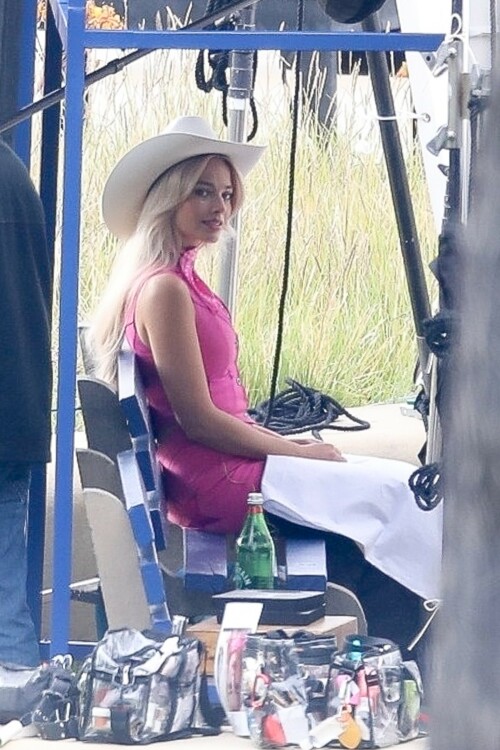 Margot Robbie On The Set of 'Barbie' - April 17, 2023