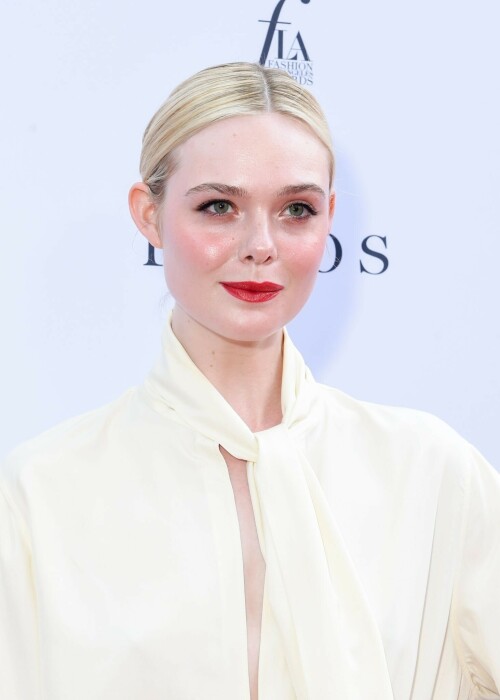 Elle Fanning attends at The Daily Front Row's Seventh Annual Fashion LA Awards in Beverly Hills - April 23, 2023

Elle Fanning Wore Givenchy To The Daily Front Row’s 7th Annual Fashion Los Angeles Awards

Elle Fanning attended the Daily Front Row’s 7th Annual Fashion Los Angeles Awards on Sunday (April 23) in Beverly Hills, California, as a guest presenter.

‘The Great’ actress wore a Givenchy Fall 2023 look.

The romantic notion created by the pale-yellow silk satin blouse which makes the look so quintessentially elegant.

When it comes to the low-waist maxi skirt, it looked good in some pictures, and too long in others which depended on her pose.

Crisp, clean, minimalist, and elegant. It looks like Elle is fully embarking on a new style chapter.

#ElleFanning