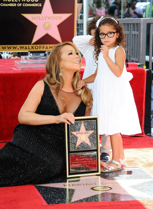 Mariah Carey on Hollywood Boulevard where she was honored with the 2,556th star on the Hollywood Walk of Fame - August 5, 2015