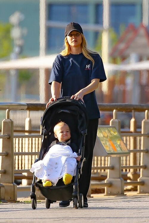 Jennifer Lawrence goes casual as she takes son Cy out for a walk after wearing flip flops at Cannes

Jennifer Lawrence goes casual as she takes son Cy out for a walk in NYC… after she made a splash by wearing flip flops with her red gown at Cannes

Jennifer Lawrence is back in mom mode after her glamorous moment at the Cannes Film Festival.

The Hunger Games star, 32, was spotted back in New York City on Saturday morning as she spent some quality time with her son Cy, one.

She cut a casual figure in a pair of loose black cotton pants and a baggy blue T-shirt as she pushed the little boy in his stroller on a walk.

The actress covered up her long blond hair with a black ball cap, and she wore classic black Adidas trainers.

Jennifer, who shares Cy with her husband Cooke Maroney, wore air pods in her ears as she pushed the stroller her adorable toddler.

Mom mode: Jennifer Lawrence is back in mom mode after her glamorous moment at the Cannes Film Festival. She took a walk in NYC with her son Cy, one, on Saturday

Her outing comes after she stunned at Cannes in a red gown with very unusual footwear.

The Silver Linings Playbook actress was at Cannes for the premiere of the film Anatomy of a Fall.

She looked gorgeous in a long red gown featuring an A-line skirt and a long train with a surprising twist — she wore black flip flops.

The unconventional pairing of a high fashion gown and simple flip flops surprised fans but it really shouldn’t have as the Don’t Look Up actress has a history of tripping and falling.

In fact, her Hunger Games costar Liam Hemsworth hilariously said: ‘She’s terrible at walking. I am constantly surprised by how much she falls down without trying at all,’ during a 2015 appearance on Late Night with Seth Meyers.

The Red Sparrow actress famously tripped and fell at the Oscars in 2013 as she was walking up the steps to accept her Academy Award for Best Actress.

The following year she tripped and fell while walking the red carpet at an event.

Two years later she tripped and lost a shoe as she left a dinner in celebration of her film Silver Linings Playbook in London.

The comfy footwear ensured the No Hard Feelings star wouldn’t face plant at the glamorous event.

Walk: She cut a casual figure in a pair of loose black cotton pants and a baggy blue T-shirt. The Hunger Games star, 32, put a black ball cap on over her long blonde hair

In the upcoming film, Jennifer plays Maddie, a bartender and wanna be Uber delivery driver ‘desperate for cash’ who ‘accepts a Craigslist ad from a couple seeking someone to date their painfully awkward teenage son,’ according to the IMDB synopsis.

Maddie helps the teen Percy (Andrew Barth Feldman) unleash his wild side, introducing him to alcohol, partying, making crude jokes and quipping about sex dolls.

The film marks a return to comedy for the Oscar winner, who has been playing more dramatic roles lately.

No Hard Feelings hits theaters on June 23.

uk-times.com

#JenniferLawrence