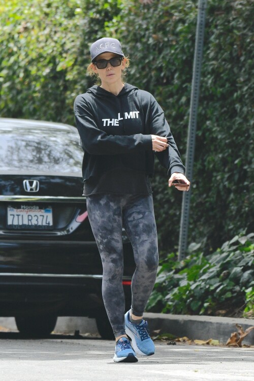 Jennifer Garner | Spotted taking her morning walk in Brentwood - July 22, 2023

Jennifer Garner keeps it casual in sweats for stroll in Los Angeles after sharing her support for ongoing SAG-AFTRA strike

Jennifer Garner looking stunning as she was spotted on Saturday afternoon in Los Angeles.

The actress, 51, was seen enjoying her daily walk in Brentwood as she donned an all-black outfit comprised of a back shirt, a black cropped sweatshirt that had the words 'The Limit' in white lettering in the center, along with a pair of black tie-dye leggings.

She completed her look with a pair of blue sneakers, a pair of black sunglasses, and a grey hat that had the acronym 'ACFC' in the center as she had her hair up in a bun.

'ACFC' on her hat was a reference to Angel City Football Club, the Los Angeles-based women's professional soccer team that competes in the NWSL (the top soccer league for women in the United States) that Garner is a founding investor of.

The sighting of Garner comes a few hours after she issued a lengthy statement on her Instagram account in support of the ongoing SAG-AFTRA strike.

The former Alias star was seen holding onto her cellphone as she walked along the streets of Brentwood. She walked past a large white pickup truck and a black Honda.

The walk took place not too far from where she lives with her three children — 17-year-old daughter Violet, 13-year-old Seraphina and 11-year-old Samuel — all of whom she shares with her ex-husband Ben Affleck.

The sighting of Garner on her daily walk on July 22 comes a few hours after she issued a lengthy statement on her Instagram account in support of the ongoing SAG-AFTRA strike.

The first photo was a selfie of Garner, who wore a black shirt, a sunhat, and a pair of sunglasses, holding a few picket signs. One of the signs was a black one that read 'SAG-AFTRA on STRIKE!' in white and gold colored font.

Meanwhile, the second photo was of Fox Studios, where she and many others gathered outside to protest.

In her lengthy caption, Garner started off by recounting how excited she was to 'earn her SAG-AFTRA card in 1995' and how exciting she was to tell her parents that she would be able to get health care as an actor.

'Joining SAG instantly legitimized my improbable fantasy of working as an actor and turned it into an actual job,' Garner wrote in the caption of her Instagram post.

The actress went to say that the start of her acting career was difficult and building her reputation up as a well-known actress was 'so hard' and noted how much the [entertainment] industry has changed.

'For journeymen actors — not to mention — stunts, background, stand-ins (all of whom make up the backbone of everything you see) how frustrating to accrue experience and credits, be recognized for your great work, and see your quality of life backslide?' Garner reflected, while noting that she was walking as one of the 'lucky ones', which she was grateful for.

She then stated how proud she was to 'walk in solidarity with my fellow SAG members and in support of the Writers Guild of America (Both the East and West guilds).'

She said that picketing in front of Fox Studios was a 'sobering experience' for her as she working at the studio to film a project last year and wondered how this summer must have been for all of the behind-the-scenes crew members.

Garner concluded her post by stating, 'It will take all of us working together on both sides to evolve our industry, to set future generations of artists up for sustainable careers, and to get ourselves and our beloved colleagues back to work.'

The ongoing SAG-AFTRA strike began on July 14 and is the latest of the ongoing labor disputes in Hollywood. The WGA strike, which saw writers crossing the picket line, has been ongoing since early May.

The SAG-AFTRA Strike, which enters its eighth day of protests, has seen many well-known actors showing solidarity with striking actors by issuing statements of support and/or joining picket lines in LA and New York City.

DailyMail

#JenniferGarner