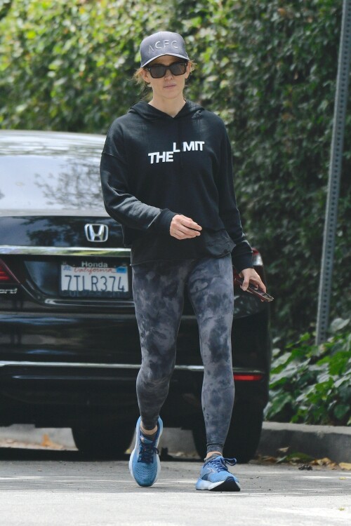 Jennifer Garner | Spotted taking her morning walk in Brentwood - July 22, 2023

Jennifer Garner keeps it casual in sweats for stroll in Los Angeles after sharing her support for ongoing SAG-AFTRA strike

Jennifer Garner looking stunning as she was spotted on Saturday afternoon in Los Angeles.

The actress, 51, was seen enjoying her daily walk in Brentwood as she donned an all-black outfit comprised of a back shirt, a black cropped sweatshirt that had the words 'The Limit' in white lettering in the center, along with a pair of black tie-dye leggings.

She completed her look with a pair of blue sneakers, a pair of black sunglasses, and a grey hat that had the acronym 'ACFC' in the center as she had her hair up in a bun.

'ACFC' on her hat was a reference to Angel City Football Club, the Los Angeles-based women's professional soccer team that competes in the NWSL (the top soccer league for women in the United States) that Garner is a founding investor of.

The sighting of Garner comes a few hours after she issued a lengthy statement on her Instagram account in support of the ongoing SAG-AFTRA strike.

The former Alias star was seen holding onto her cellphone as she walked along the streets of Brentwood. She walked past a large white pickup truck and a black Honda.

The walk took place not too far from where she lives with her three children — 17-year-old daughter Violet, 13-year-old Seraphina and 11-year-old Samuel — all of whom she shares with her ex-husband Ben Affleck.

The sighting of Garner on her daily walk on July 22 comes a few hours after she issued a lengthy statement on her Instagram account in support of the ongoing SAG-AFTRA strike.

The first photo was a selfie of Garner, who wore a black shirt, a sunhat, and a pair of sunglasses, holding a few picket signs. One of the signs was a black one that read 'SAG-AFTRA on STRIKE!' in white and gold colored font.

Meanwhile, the second photo was of Fox Studios, where she and many others gathered outside to protest.

In her lengthy caption, Garner started off by recounting how excited she was to 'earn her SAG-AFTRA card in 1995' and how exciting she was to tell her parents that she would be able to get health care as an actor.

'Joining SAG instantly legitimized my improbable fantasy of working as an actor and turned it into an actual job,' Garner wrote in the caption of her Instagram post.

The actress went to say that the start of her acting career was difficult and building her reputation up as a well-known actress was 'so hard' and noted how much the [entertainment] industry has changed.

'For journeymen actors — not to mention — stunts, background, stand-ins (all of whom make up the backbone of everything you see) how frustrating to accrue experience and credits, be recognized for your great work, and see your quality of life backslide?' Garner reflected, while noting that she was walking as one of the 'lucky ones', which she was grateful for.

She then stated how proud she was to 'walk in solidarity with my fellow SAG members and in support of the Writers Guild of America (Both the East and West guilds).'

She said that picketing in front of Fox Studios was a 'sobering experience' for her as she working at the studio to film a project last year and wondered how this summer must have been for all of the behind-the-scenes crew members.

Garner concluded her post by stating, 'It will take all of us working together on both sides to evolve our industry, to set future generations of artists up for sustainable careers, and to get ourselves and our beloved colleagues back to work.'

The ongoing SAG-AFTRA strike began on July 14 and is the latest of the ongoing labor disputes in Hollywood. The WGA strike, which saw writers crossing the picket line, has been ongoing since early May.

The SAG-AFTRA Strike, which enters its eighth day of protests, has seen many well-known actors showing solidarity with striking actors by issuing statements of support and/or joining picket lines in LA and New York City.

DailyMail

#JenniferGarner