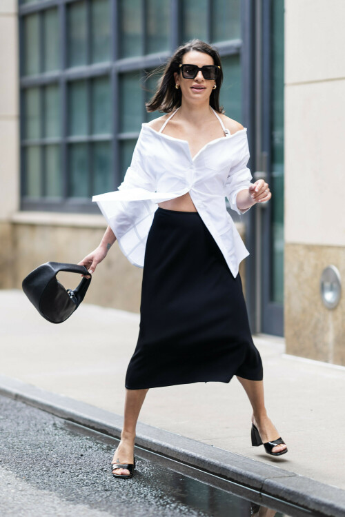 Lea Michele stepping out in New York - August 21, 2023

9 HQ pics: http://kosty555.info/index.php?showtopic=300160

Shoes by Far Michele Patent-Leather Mules
Bag by Far Cush Bag

#LeaMichele