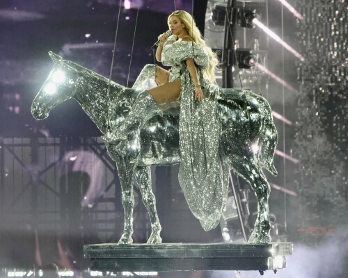 Beyonce | performs onstage during the RENAISSANCE WORLD TOUR - September 1, 2023

BEYONCÉ - RENAISSANCE WORLD TOUR at the SoFi Stadium in Inglewood, CA - September 1, 2023

Beyoncé lays claim to the throne at SoFi Stadium

The Renaissance has reached Los Angeles.

Four months after it launched in Europe and immediately took over social media, Beyoncé’s blockbuster Renaissance world tour begins a sold-out, three-night stand at Inglewood’s SoFi Stadium on Friday. The pop superstar’s first solo outing since the Formation tour in 2016, Beyoncé’s latest live spectacle comes behind last year’s “Renaissance” album, her loving and meticulous ode to the Black and queer pioneers of half a century’s worth of dance music.

Reports from the road promise a high-tech, costume-heavy 2½-hour show in which the singer — after warming up with a series of R&B ballads — performs the songs from “Renaissance” in order with older tunes and covers interspersed among them. Close followers of the tour on TikTok also know to look out for onstage appearances by Beyoncé’s 11-year-old daughter, Blue Ivy, and for the so-called mute challenge, in which the crowd is supposed to go silent at a particular point in the song “Energy.” (Another recurring feature: Beyoncé’s husband, Jay-Z, who’s been spotted in the audience at more than a few gigs alongside the likes of Paul McCartney, Frank Ocean, Lizzo, Ariana Grande, Selena Gomez, Dua Lipa and Megan Thee Stallion.)

The SoFi dates, which come as the tour enters its final weeks — and as its gross proceeds approach a half-billion dollars, according to Billboard — could prove especially splashy: Ahead of her 42nd birthday on Monday, Beyoncé has asked concertgoers to wear their “most fabulous silver fashions” to celebrate “Virgo season together in the house of chrome.”

The Times’ Mikael Wood and August Brown are at SoFi for opening night and will provide live updates from the show as it happens.

7:15 p.m. Greetings from the (very) early shift at SoFi, where CeCe Peniston is pumping on the sound system and everyone seems to have obeyed Bey’s command to wear silver in honor of her triumphant Virgo season. I heard war stories of hours-long traffic jams for Taylor Swift’s Eras shows, so I took Metro to the stadium, which was relatively smooth sailing on the 212 bus. So far, the mood is pretty composed, but once all those fans’ tequila shots from the street vendors kick in (will we get “Drunk in Love” on this stop?), it’ll ramp up in short order. — August Brown

7:55 p.m. There’s no formal opener on the Renaissance tour, but there is a warm-up act for the Club Renaissance portion of the show: DJ Khaled, who made an extremely loud entrance with “All I Do Is Win.” Nice to see a guy so used to yelling his own name take a more humble billing. — A.B.

8:02 p.m. Can confirm the parking for Renaissance is just as nightmarish as the parking for Eras was! But traffic is far too boring a subject to dwell on as I walk into SoFi amid the beautifully silver-bedecked masses. Between recent gigs by Taylor, Morgan Wallen and Metallica, I feel like I’ve spent as much time in this building this summer as I have anywhere else in L.A. But no other fans can come close to matching the outfits on display tonight. — Mikael Wood

8:14 p.m. DJ Khaled brought a friend with him: 2 Chainz, who just popped out to do his songs “Watch Out” and “I’m Different” and to tell anyone with a birthday that we are most definitely celebrating tonight. Wonder if this cameo portends a special guest or two during Beyoncé’s set… — M.W.

8:22 p.m. As Khaled would say, ANOTHER ONE: Now Wiz Khalifa’s here, zipping through “Young, Wild & Free” and “See You Again.” (Alas, no Charlie Puth.) — M.W.

8:28 p.m. We’re still in the pregame portion, but now it’s local hero Roddy Ricch doing “The Box.” If you’re a rapper with a night off in L.A. and you’re not up here, it might be personal. — A.B.

8:30 p.m. Best silver outfits glimpsed so far: a guy in a glittery mariachi suit, a lady dressed as an alien superstar and a dude in full chain mail. — M.W.

8:36 p.m. When was the last time you listened to “Bad and Boujee”? If you’re at the Beyoncé show, you’re hearing it now: Offset just dropped in to rap the 2016 Migos hit with DJ Khaled. What a song. — M.W.

8:41 p.m. Lil Wayne just rolled up in a bucket hat and giant shorts like a true Zoomer. He was having some mic trouble and didn’t quite get off a full verse before departing. Still, it’s a great Bey bait and switch — why have one opener when you can have everyone open? — A.B.

8:42 p.m. This cavalcade of stars feels almost vulgar in its over-the-topness. Makes you proud to be an Angeleno. — M.W.

8:44 p.m. They’re tearing down Khaled’s rig. Countdown to Renaissance begins now. — A.B.

8:53 p.m. The lights have dimmed and we are approaching Bey o’clock. — M.W.

9:00 p.m. And ... it’s Beyoncé, in ballad mode out of the gate. She’s starting with “Dangerously in Love 2” with an all-silver backing band on a tall riser. No insane outfits, no fireworks, just a statement of intent that this is going to be a long ride, so get cozy. — A.B.

9:01 p.m. Man, can Beyoncé sing. I love the flex of opening the show with a vocal showcase like this. It’s like she’s saying: Yes, we’re gonna have a great time tonight, but first let me remind you of what I learned to do before you had any idea who I was. — M.W.

9:03 p.m. “Flaws and All” is next up. “I’m a train wreck in the morning,” she sings, absolutely perfectly, obviously. We knew this going in, but I love that this show starts on a very slow simmer before the rave. — A.B.

9:04 p.m. Two songs in and this band is cooking. — M.W.

9:07 p.m. Shout-out to Bey’s very pregnant trumpet player in a cropped top! — A.B.

9:10 p.m. Beyoncé has taken her seat atop a grand piano and is singing the ever-loving stuffing out of “1+1.” The riffs. The runs. The mic control! Truly a master. — M.W.

9:17 p.m. It’s easy to admire Beyoncé’s pace-setting fashion in a magazine shoot or music video, but wow, Shiona Turini and crew really saw this through down to the last stitch. We’ve barely even started, but it’s a whole new tier of care into these chrome and gold get-ups. — A.B.

9:19 p.m. Bey dedicates a slow roll through “River Deep, Mountain High” to the late Tina Turner, whom she calls “one of my biggest inspirations.” — M.W.

9:22 p.m. The ballads are finished; the club awaits. — M.W.

9:28 p.m. There’s a big camera rig on wires circling the stage and crowd; looks like the rumors of a concert doc being filmed may have some legs. — A.B.

9:30 p.m. The “Renaissance” portion of the evening opens with the album’s opener, “I’m That Girl,” and the way Beyoncé is toying with the song’s rhythms — stretching, shortening — let’s you know we’re in for a workout. — M.W.

9:31 p.m. Bey is in a resplendent Philosophy di Lorenzo Serafini pink coat that could protect one from the most fabulous winter storm. — A.B.

9:33 p.m. “Cozy” — what a wonderfully insane word to build a song around. — M.W.

9:35 p.m. Different kind of physical performance from Bey on this tour. She’s a magnificent dancer, one of the best in music, but she’s also not afraid to pout and roll around on a pile of mattresses and let her crew contort. She’s having a blast. — A.B.

9:36 p.m. Something the endless TikToks from the Renaissance tour don’t prepare you for is how delightfully campy the I-woke-up-like-this sequence from “Alien Superstar” is. A+ comedy. — M.W.

9:37 p.m. “Alien Superstar”: It’s the “Sailor Moon” meme IRL! — A.B.

9:42 p.m. Here come Les Twins, the dancing French brothers who lend an uncanny, ultra-athletic sidecar to Bey’s main course. — A.B.

9:54 p.m. Now we’re into “Cuff It” with the full band, and it’s all slap bass and hot-pink corsets and exuberant ‘70s vibes. She’s brought out a killer horn section, wearing P-Funk space suits. — A.B.

9:55 p.m. Very moved by the deep musician-liness of this show. “I’m a seasoned professional,” she sings in “Cuff It,” and how many pop superstars are out here emphasizing their onstage experience? — M.W.

9:56 p.m. She just hit the big “Everybody on Mute” moment of “Energy,” and you better believe no one dared move or made a sound. Pretty cool to hear absolute silence in a packed stadium. — A.B.

9:58 p.m. Seems too depressing to get into right now, but we should probably think about how “Break My Soul” — with its screw-the-paymasters message — softened the ground for “Rich Men North of Richmond.” :( — M.W.

10:07 p.m. Sorry, Bob Dylan: Let’s take a minute here to commend what has to be history’s largest gaucho hat on Beyoncé’s head as she starts “Formation.” — M.W.

10:08 p.m. Hope everyone took notes during the roll call of “Break My Soul,” as Lizzo returned to tonight’s lineup. Wonder what Zoomers will make of “Mississippi Goddam” and “Pull Up to the Bumper” after they get home tonight and do some Googling. — A.B.

10:11 p.m. Blue Ivy Carter’s entrance during “Run the World (Girls)” gets a deafening cheer from the crowd. — M.W.

10:16 p.m. As a parent of children older than 11-year-old Blue Ivy, can very much relate to the moment Beyoncé is taking here to soak in the adulation for her daughter. What a wild summer internship. — M.W.

10:18 p.m. Pretty wild that rapping is, like, the fifth-best thing Beyoncé does when she’s onstage, but here comes “Savage” and she’s spitting absolute flames. — A.B.

10:19 p.m. We forgot to mention that Bey is doing all this on … a tank? — M.W.

10:26 p.m. After a costume change, we are back with “Church Girl.” Says Beyoncé, “If this is your song, I wanna give you permission to go crazy.” — M.W.

10:31 p.m. Has anyone ever sung a Frankie Beverly and Maze song at SoFi Stadium before? Beyoncé, and tens of thousands of fans, are doing it now on her cover of “Before I Let Go.” — M.W.

10:35 p.m. Bey’s singing “Rather Die Young” from “4” dressed like she’s about to hit the pool in Palm Springs. Love to hear a ballad about not making it to old age without your man, now sung on the other side of 40 surrounded by your family onstage. — A.B.

10:40 p.m. The crowd taking over “Love on Top” from Beyoncé as the song goes through its increasingly delirious key changes? Top 10 concert experience. — M.W.

10:51 p.m. What could be a more sumptuous setting for “Plastic Off the Sofa” than the inside of a three-story opalescent clamshell? Bey took it from there right into “Virgo’s Groove,” one of the spiritual centerpieces of the tour and the reason for all the silver in the crowd. — A.B.

10:55 p.m. Shout out to Syd of the Internet, the talented L.A. native who co-wrote and co-produced “Plastic Off the Sofa,” and who’s been making beautiful and wily soul music on a smaller scale in this town for close to a decade. — M.W.

10:58 p.m. Before “Heated,” Beyoncé asks how many concertgoers brought fans to the show — then advises folks to use them. — M.W.

11:07 p.m. She’s back from a break with “Thique” and has made the dancers essentially run a live barre class across a horizontal railing. From my very limited experience in such a setting, that’s a brutal turn this late in the set, but they’re handling it with aplomb. — A.B.

11:14 p.m. “I’m gonna need y’all’s help with this one,” Beyoncé says, and that’s the cue for “Drunk in Love,” a rarity on the Renaissance tour that’s throbbing throughout SoFi right now, as the singer ascends on a platform surrounded by sparks. — M.W.

11:22 p.m. If “America Has a Problem,” Beyoncé is here to tell you about it behind the prop desk at her KNTY4 NEWS stage rig, dressed in a menacing-looking Mugler bee helmet. — A.B.

11:28 p.m. As the show approaches its finale, Beyoncé dedicates “Pure/Honey” — with a bit of “Blow” — to “the legendary Beyhive.” — M.W.

11:32 p.m. Totally virtuosic ballroom circle happening with all the backup dancers during “Pure/Honey,” replete with death drops and some of the sauciest vogueing of the whole night. — A.B.

11:36 p.m. And now we have Beyoncé asking us to take a screenshot as she emerges astride an enormous, beglittered, Bianca-Jagger-at-Studio-54-style horse to sing “Summer Renaissance.” What a show. What a night. — M.W.

11:38 p.m. We’ve known this since Coachella 2018, but she is simply the best live performer working today. — A.B.

Mikael Wood, August Brown - Los Angeles Times

#Beyonce