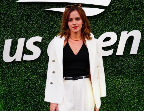 Emma Watson attends the 2023 US Open Tennis Championships in NY - September 5, 2023

Emma Watson weaves her magic on Anna Wintour! Spellbinding Harry Potter star makes Vogue boss crack a rare smile at the 2023 US Open Tennis Championships in New York City

Emma Watson served up a chic look for the 2023 US Open Tennis Championships in New York City on Tuesday.

The 33-year-old cut a seriously stylish figure in an eye-catching white suit and black vest while watching Karolina Muchova of the Czech Republic defeat Sorana Cirstea, of Romania, during the quarterfinals.

And it's a good thing the Harry Potter star brought her fashion A-game - she was seated alongside Vogue boss Anna Wintour.

The actress certainly managed to weave her magic on the notoriously aloof magazine icon, with Wintour cracking a rare smile and even a chuckle while the pair chatted away courtside.

Of course, the pair have crossed paths many times before with Emma chalking up numerous British Vogue and international Vogue covers during her hugely successful career.

The 73-year-old media executive donned an eye-catching white-and-green sleeved dress at the sporting event.

The longtime Editor-In-Chief of Vogue added another element of brightness to her look with a white leather belt.

The fashion industry mainstay also accessorized with a set of sparkling necklaces.

Wintour donned a pair of jet-black sunglasses, which contrasted perfectly with the bright tones of her clothing.

Her platinum blonde hair fell towards her shoulders while she spent time at the tournament.

Elsewhere at the star-studded event, Chloe Grace Moretz opted for a graphic-printed navy blue t-shirt during the championships.

The 26-year-old performer paired her top with a set of wide-framed sunglasses.

The Dark Shadows actress gave her outfit a bit of metallic shine with a set of earrings.

Moretz was also seated next to her girlfriend, Kate Harrison, for the duration of the sporting event.

The 32-year-old model showed off her sculpted arms while wearing a white undershirt.

The social media personality added an element of darkness to her look with a black crossbody bag.

Her dark brunette hair cascaded onto her shoulders and chest as she spent time at the tournament.

J Balvin stood out while wearing a bright pink polo shirt during the annual sporting event.

The 38-year-old musician paired his top with an equally eye-catching pair of pants.

DailyMail

#EmmaWatson