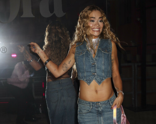 Rita Ora | the Rita Ora x Primark at the Ambika P3 in Marylebone, London - September 15, 2023

Rita Ora wears a cropped denim waistcoat as she launches collection for Primark with racy-clad Neelam Gill during London Fashion Week

Rita Ora looked as stylish as ever as she celebrated the launch of her first collection with Primark at London Fashion Week on Friday.

The singer, 32, who announced her collaboration with the international fast fashion brand earlier this week, wore a cropped denim waistcoat for the event.

Posing for photos at Ambika P3, in Marylebone, she was joined by an array of VIP celebrity guests including Neelam Gill, who wore a racy lace ensemble.

Rita teamed the top with a matching maxi skirt, accessorising with a glitzy choker necklace and a metallic handbag.

Styling her long hair into beachy waves, she topped her look off with a towering pair of black heels.

Stepping out to the event model Neelam, 28, caught the eye in a daring black bra and shorts with a lace dress layered over the top.

Global superstar Rita has teamed up with the international fast fashion brand to launch a her own multi-season collaboration.

After a week of speculation sparked by Primark's window black-out across its entire store estate, the retail chain announced Rita Ora x Primark: a versatile new fashion line which has been in the making for almost two years.

Launching on Tuesday 19th September the collection will allow Primark customers to shop the I Will Never Let You Down hitmaker's famous style for less.

All pieces are designed to become wardrobe staples that can be loved, worn and shared season after season – a theme which will run throughout the partnership.

Commenting on the partnership, Rita said, 'Throughout my life, I have always wanted to look stylish, and when I was younger, I couldn't have done that without Primark.

'I could always stretch my budget with so many great pieces from Primark. Honestly, that is really when I learned how to get creative and play with fashion.

'Creating this collection with Primark has been very nostalgic for me, and I can't wait for the world to see it!'

Talking about having Rita on board, Director of Future Trends and Innovation at Primark Jermaine Lapwood said, 'In a world of collaboration overload, it's more important than ever for brand partnerships to be rooted in genuine authenticity and connection.

'We've known Rita to be a Primark fan for a long time, but it was only when we ran into her almost two years ago and got chatting that we realised the extent of her love for the brand.

'The instant chemistry between both parties was undeniable, and today, following months of collaboration, I'm so proud to be revealing Rita Ora x Primark.

'Bringing together the best of Primark and Rita, I hope the collection allows customers to express their true selves and to show their inner Ora.'

DailyMail

#RitaOra