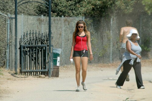 Amanda Bynes | Walking in Red Top & Lycra Shorts with Ipod - July 30, 2008

#AmandaBynes