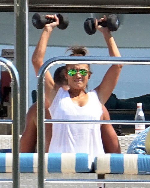 Jennifer Lopez | Workout on a yacht in Costiera Amalfitana Capri - August 7, 2018

SHIP SHAPE: Jennifer Lopez works out on the deck of a super-yacht on romantic holiday in Italy with boyfriend Alex Rodriguez

The singer/actress refused to let her holiday get in the way of her fitness regime as she cruised around the island of Capri with her man

JENNIFER Lopez looks ship shape working out on the deck of a super-yacht during a romantic holiday in Italy with her boyfriend Alex Rodriguez.

The singer/actress, 49, was pictured in a white bikini as she cruised around the island of Capri with her man.

Jennifer Lopez braved the heat by working out on the deck of a super-yacht

The couple chilled out on cushions as they soaked up the sun together on the luxury vessel during a trip down Italy's Amalfi Coast.

As well as taking in the lavish island of Capri, they also headed down to the town of Positano.

J-Lo was seen stretched out on the deck before leaning in to get close to her man.

However, the singer/actress can't sit about doing nothing for long and was later seen working out on deck despite the soaring temperatures.

Jennifer lifted weights as she kept up her gruelling fitness routine even though she's on holiday.

The couple's holiday comes just days after J-Lo sparked engagement rumours by flashing a huge diamond sparkler on her wedding ring finger.

The megastar celebrated her 49th birthday with baseball legend Alex, 42, in the Bahamas and wore the Cartier ring in holiday snaps shared on Instagram.

In one pic taken by her pal and photographer Ana Carballosa, J-Lo made no effort to hide the expensive silver ring and its unique intricate design made sure it was hard to miss.

Jen captioned her gallery of photos with a warm tribute to her family and fans - but didn't confirm if she's engaged.

She wrote: "So believe it or not I’m just waking up from my birthday celebration last night. It was a small gathering with the kids and some family and a couple of close friends...

"The day and night was filled with lots of laughter, tears and of course dancing...:) I wanted to write all of you bc I was so delighted and overwhelmed by the outpouring of love and birthday wishes you all sent to me yesterday!!

The Sun

#JenniferLopez #JLo