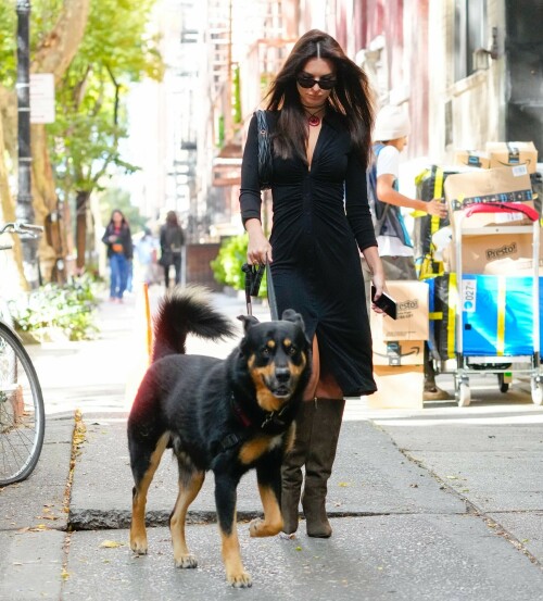 Outfit: Diane von Furstenberg Sheksa Dress, Piferi Nadja Boots, Vertigo Obsidian Medallion, Vogue Vo5513S Sunglasses, Miu Miu Wander Matelasse Nappa Leather Mini Hobo Bag

EMILY RATAJKOWSKI Out with Her Dog in New York - 17.10.2023

#EmilyRatajkowski