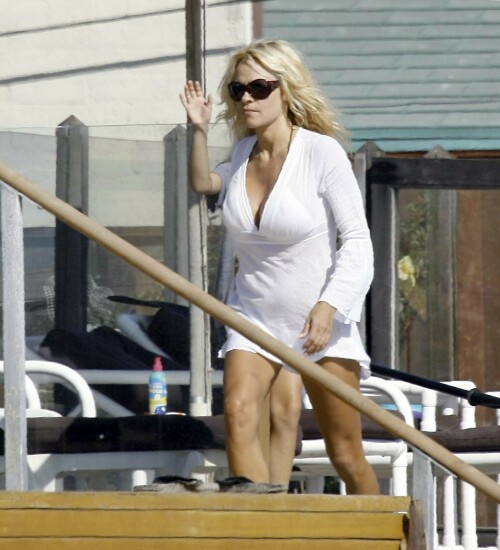 Pamela Anderson has a little wed party in Malibu Sunday afternoon - September 30, 2007

#PamelaAnderson