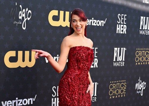 Dua Lipa | 29th Annual Critics Choice Awards In Santa Monica - 14.01.2024

Dua Lipa Dressed Like a Literal English Rose in a Red Floral Dress at the Critics Choice Awards

After making a bold sartorial statement at last weekend’s Golden Globes, Dua Lipa continued her award season fashion run at tonight’s Critics Choice Awards. Lipa is up for Best Song for Barbie’s “Dance the Night.” Barbie itself has 18 nominations at the ceremony, including for Best Acting Ensemble and Best Picture. Lipa played Mermaid Barbie in the film, making her part of that nominated group.

On the red carpet, Lipa leaned into a literal English rose aesthetic, wearing a red Prada column dress with floral detailing. She wore her red hair half up, half down. Lipa accessorized with Jean Schlumberger by Tiffany& Co. earrings.

Lipa’s outing tonight comes after the singer sparked dating rumors with actor Callum Turner. A source claimed to Page Six that Turner and Lipa are a couple. “It’s new, but they’re mad about each other,” that source alleged.

In December, Lipa spoke to Vanity Fair about the success of Barbie. “The thing is, Greta [Gerwig, the film’s director] just really defied all odds,” she said. “Nobody knew what to expect from the Barbie film and for it to be able to hit so many chords, from it being so fun and happy and funny, to then really hitting the heartstrings and touching on something really emotional and having you, especially as a woman, contemplate your place and what’s expected of you.”

She also reflected on the process of writing “Dance the Night” and what it taught her. “Because writing for film isn’t something that I’ve done before, that was when I realized the power of possibly being able to write lyrics like a score,” she said. “I can basically narrate a story, and narrate what’s happening in the scene, to really merge the two worlds together, the music and the movie. [The song] can be its own stand-alone thing, but also when together it’s 100 percent tailored for that very moment in the film.”

ELLE

#DuaLipa