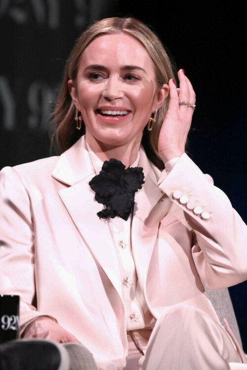 Emily Blunt at an 'Oppenheimer' discussion at 92NY in New York - 06.02.2024

Emily Blunt Says She Learned About Her Oscar Nomination 'Directly After Picking Up My Dog's Poop'

"I think he went and put [the poop] in the trash and then we both cried," the 'Oppenheimer' actress added of husband John Krasinski

Emily Blunt's got the scoop!

The Oppenheimer actress, 40, reflected on earning her first-ever Oscar nomination during an interview for the Happy Sad Confused podcast at The 92nd Street Y in N.Y.C. on Tuesday, recalling the everyday, relatable chore she had just finished doing when she heard the "magical" news.

"I did have a brief cry when I learned ... directly after picking up my dog’s poop," Blunt told MTV’s Josh Horowitz, who hosts the Happy Sad Confused podcast. "I did pick up the poop, and then I heard that I got nominated."

She added that her husband and fellow actor John Krasinski "had a really good cry, as well" as they learned she'd nabbed a Best Supporting Actress nod for her role in Oppenheimer.

"After helping me with the poop — I think he went and put it in the trash, and then we both cried," Blunt joked.

For her performance as Katherine "Kitty" Oppenheimer, wife of physicist and Los Alamos director J. Robert Oppenheimer (played by Cillian Murphy, himself up for Best Actor), Blunt earned an Academy Award nod for Supporting Actress on Jan. 23.

"I’m completely overcome and overjoyed. Weak legged and immensely grateful for this moment," she said in a statement at the time. "It goes without saying that this staggering film has changed my life."

"Colossal congratulations to my OppenHomies who all blew the doors off the place in their fields," Blunt added, shouting out the cast and crew of the Christopher Nolan-directed epic. "We are a family in this, so to raise a glass alongside my friends is a euphoric feeling indeed."

Joining the Devil Wears Prada star in the Supporting Actress category are Danielle Brooks for The Color Purple, Da’Vine Joy Randolph for The Holdovers, America Ferrera for Barbie and Jodie Foster for Nyad.

In addition to Blunt, the other first-time acting nominees this year are Murphy, 47, Brooks, 34, Randolph, 37, and Ferrera, 39, plus Sterling K. Brown (American Fiction), Colman Domingo (Rustin), Lily Gladstone (Killers of the Flower Moon), Sandra Hüller (Anatomy of a Fall) and Jeffrey Wright (American Fiction).

Oppenheimer became the third-highest-grossing movie of 2023 and is now the highest-grossing biopic of all time.

It also marks the first time Blunt has ever starred in a Best Picture nominee. In an interview with PEOPLE, she equated filming on location in New Mexico to being at "summer camp."

"We were all in the same hotel in the middle of the New Mexican desert," she recalled in July 2023. "We only had each other.”

The 96th Academy Awards, hosted by Jimmy Kimmel, will air live on Sunday, March 10, from the Dolby Theatre in Hollywood, California, beginning at 7 p.m. ET.

People

#EmilyBlunt